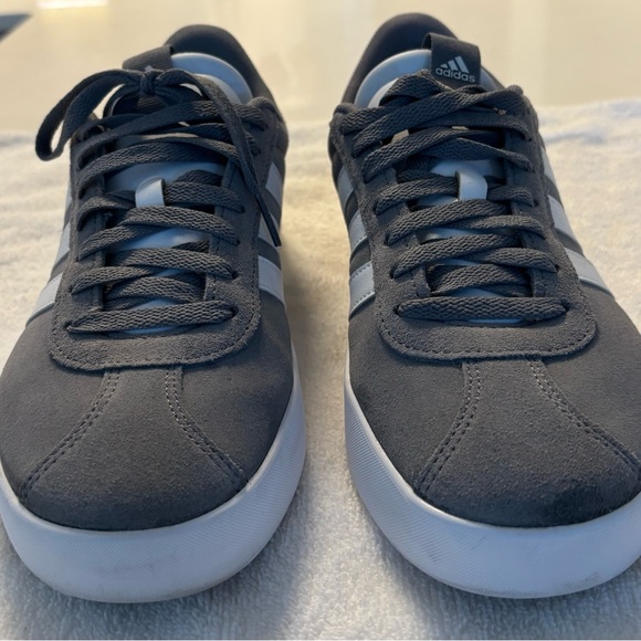 Used Adidas White and Gray Athletic Shoes - Picture 1 of 6